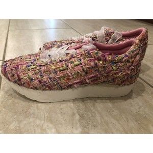 Cape Robin womens Tweed sneakers Multicolored size 6 Gold accents Forever 21 NEW